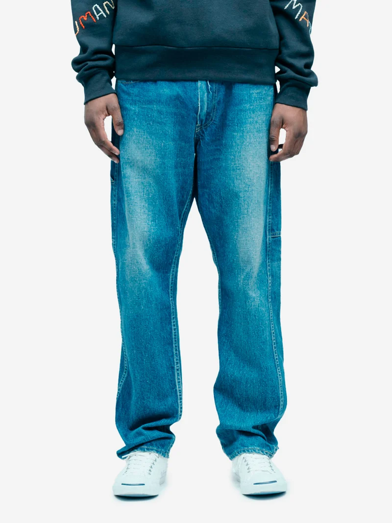 Jeans cimosati straight 'Futura' lavaggio indigo chiaro