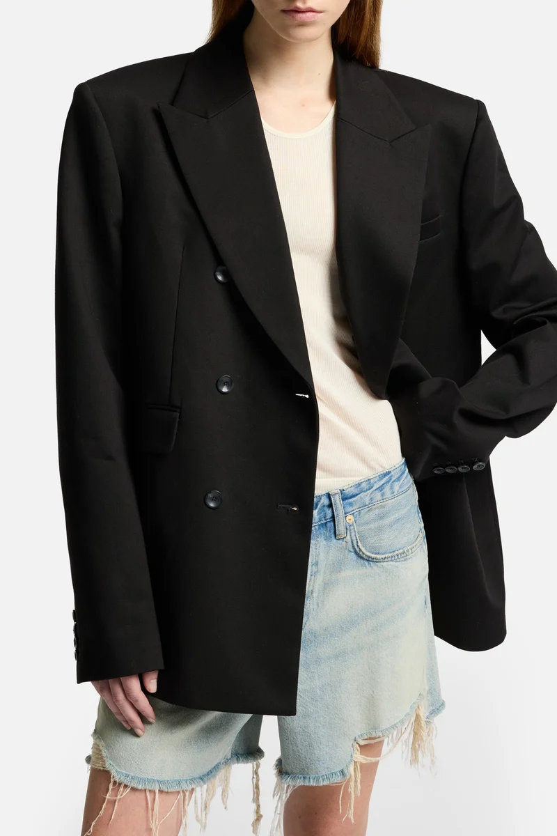 Double Breasted Blazer in Black