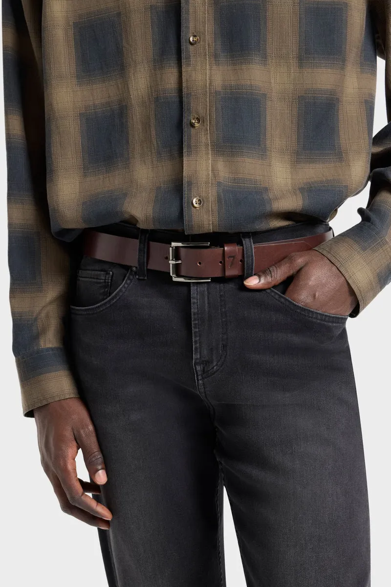 Classic Italian Leather Belt in Brown