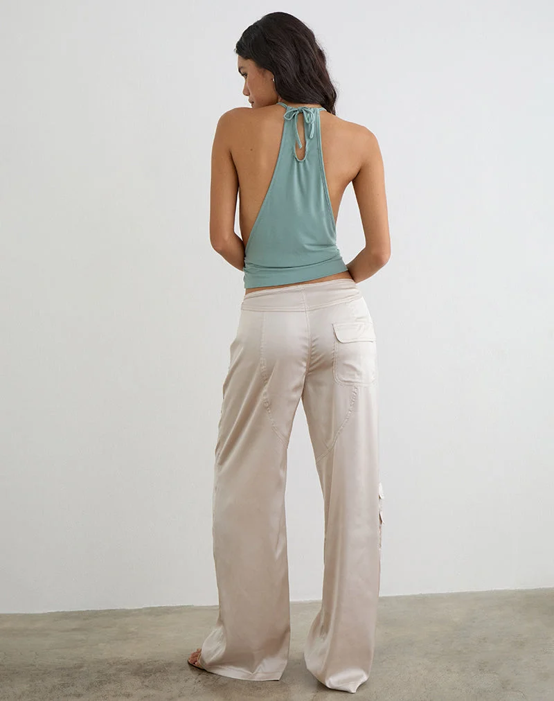 Grania Cargo-Hose mit geradem Bein in Creme