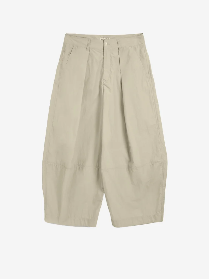 Pantaloni 'Deadbeat' pleated a gamba ampia beige stone