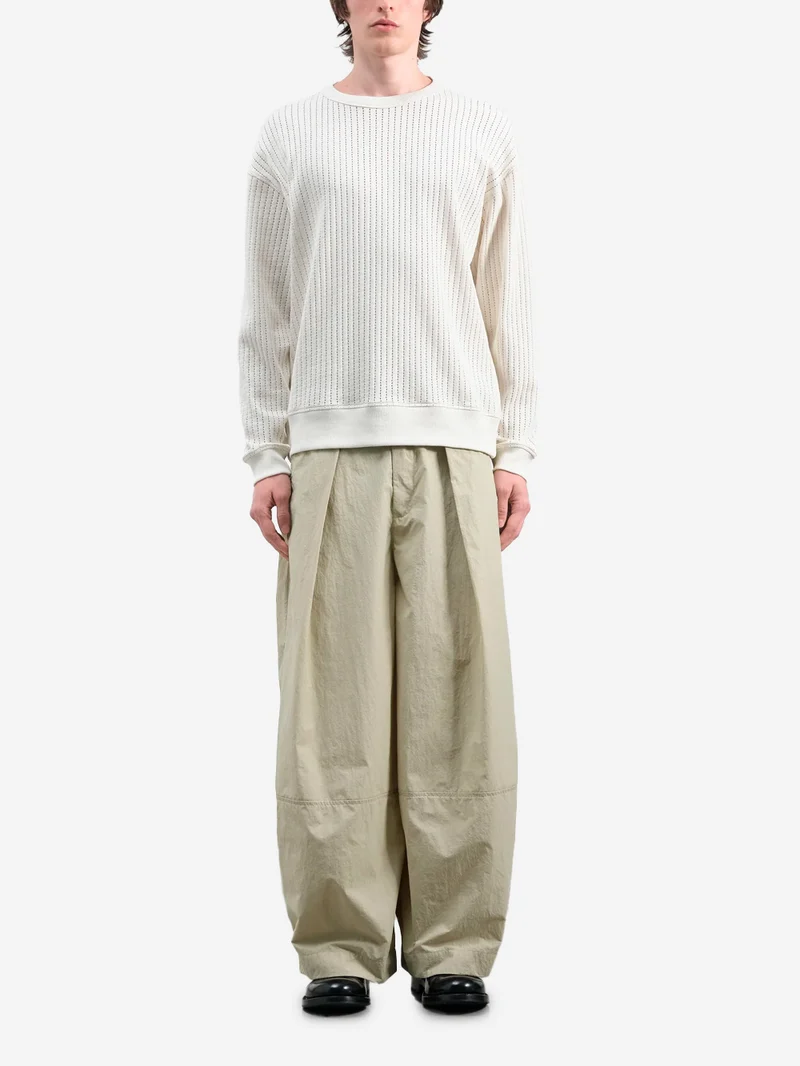Pantaloni 'Deadbeat' pleated a gamba ampia beige stone