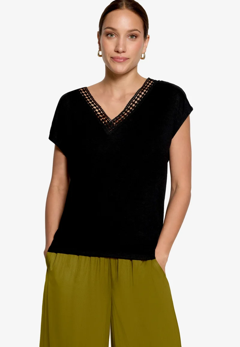 Shirt Kurz ohne Arm, Black Beauty