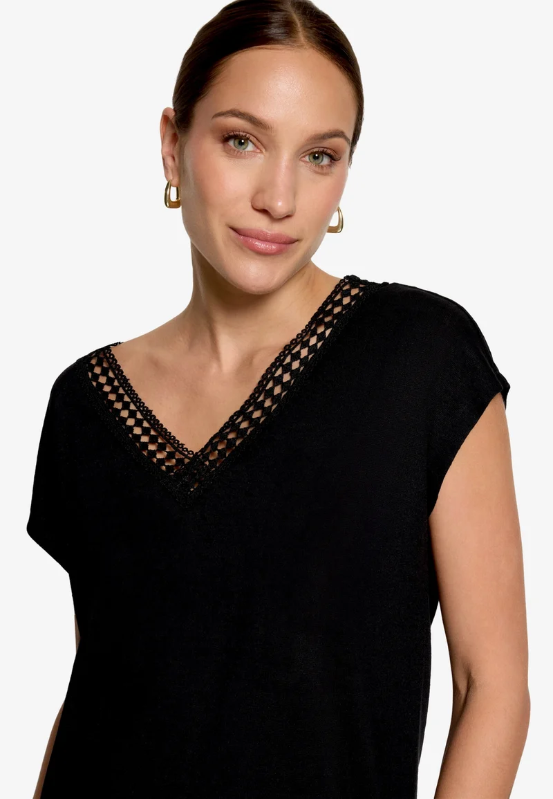 Shirt Kurz ohne Arm, Black Beauty