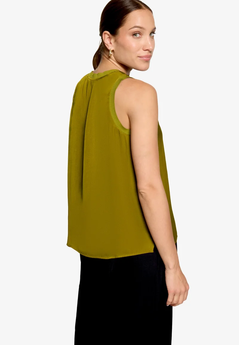 Bluse Kurz ohne Arm, Fir Green