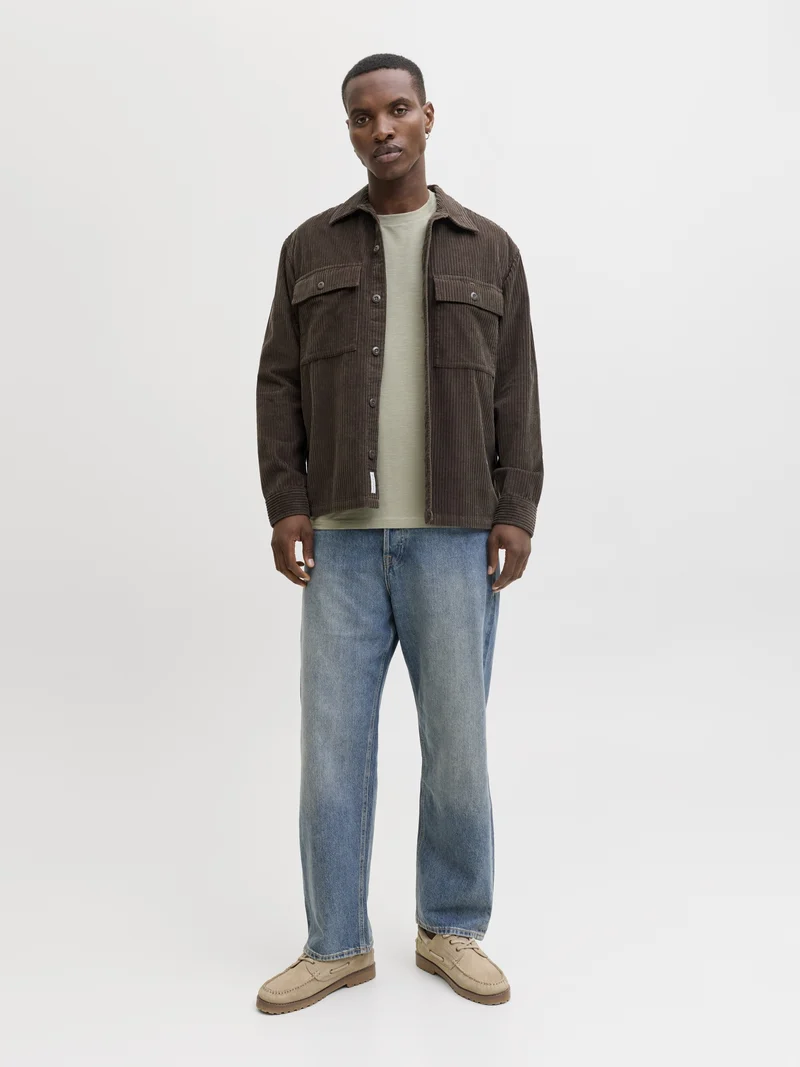 JJEDOVER SLUB TEE SS NOOS, Vetiver
