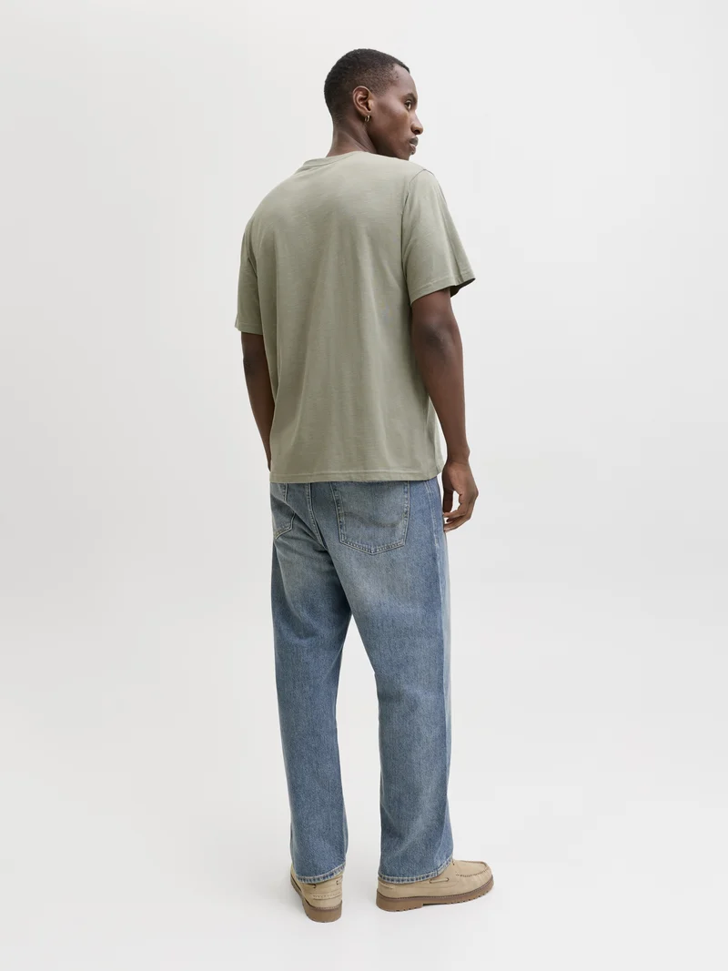 JJEDOVER SLUB TEE SS NOOS, Vetiver