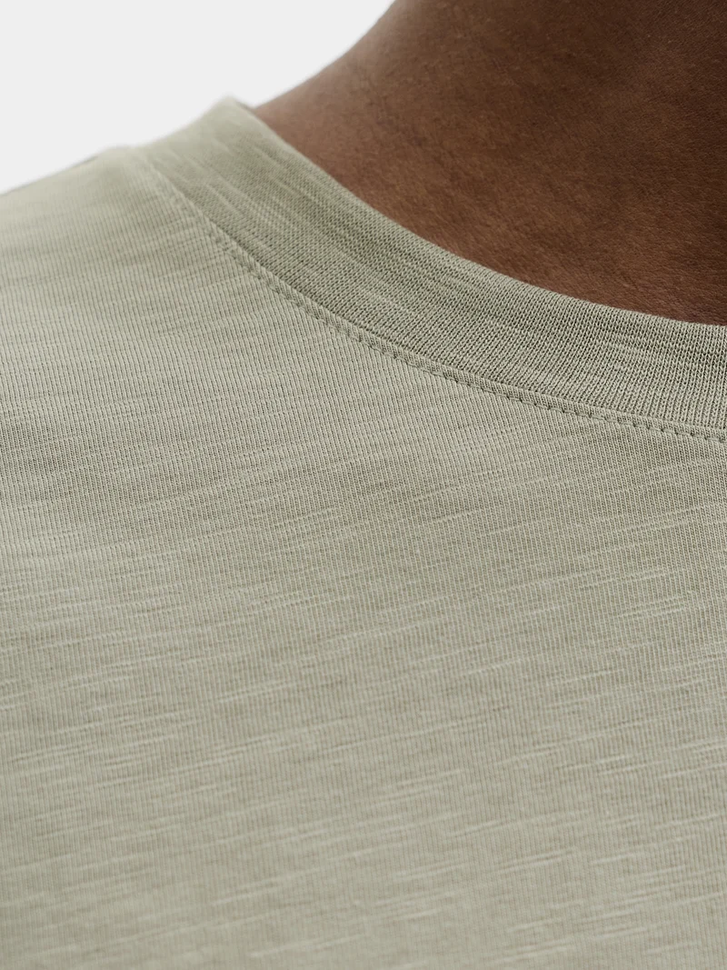 JJEDOVER SLUB TEE SS NOOS, Vetiver