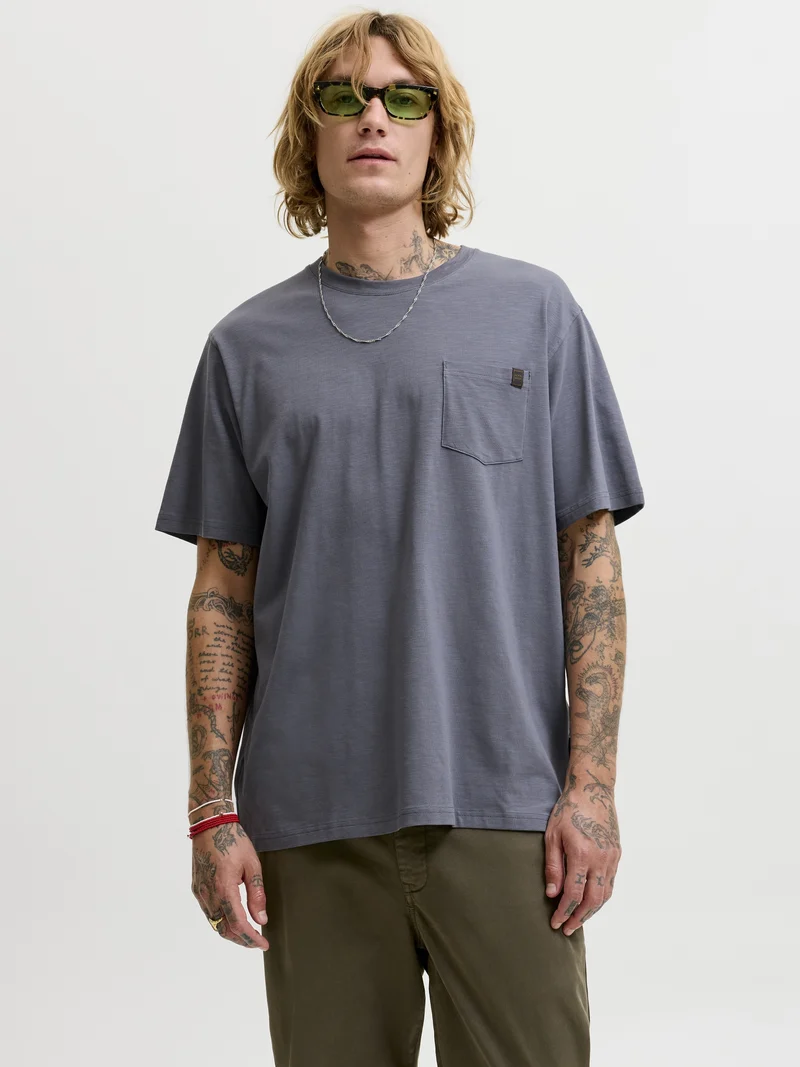 JJEDOVER SLUB TEE SS NOOS, Turbulence
