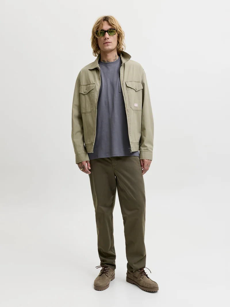 JJEDOVER SLUB TEE SS NOOS, Turbulence