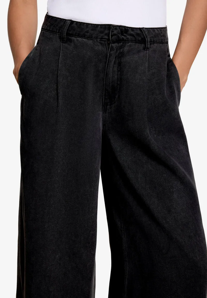 Hose Klassisch 1/1 Länge, Black Denim