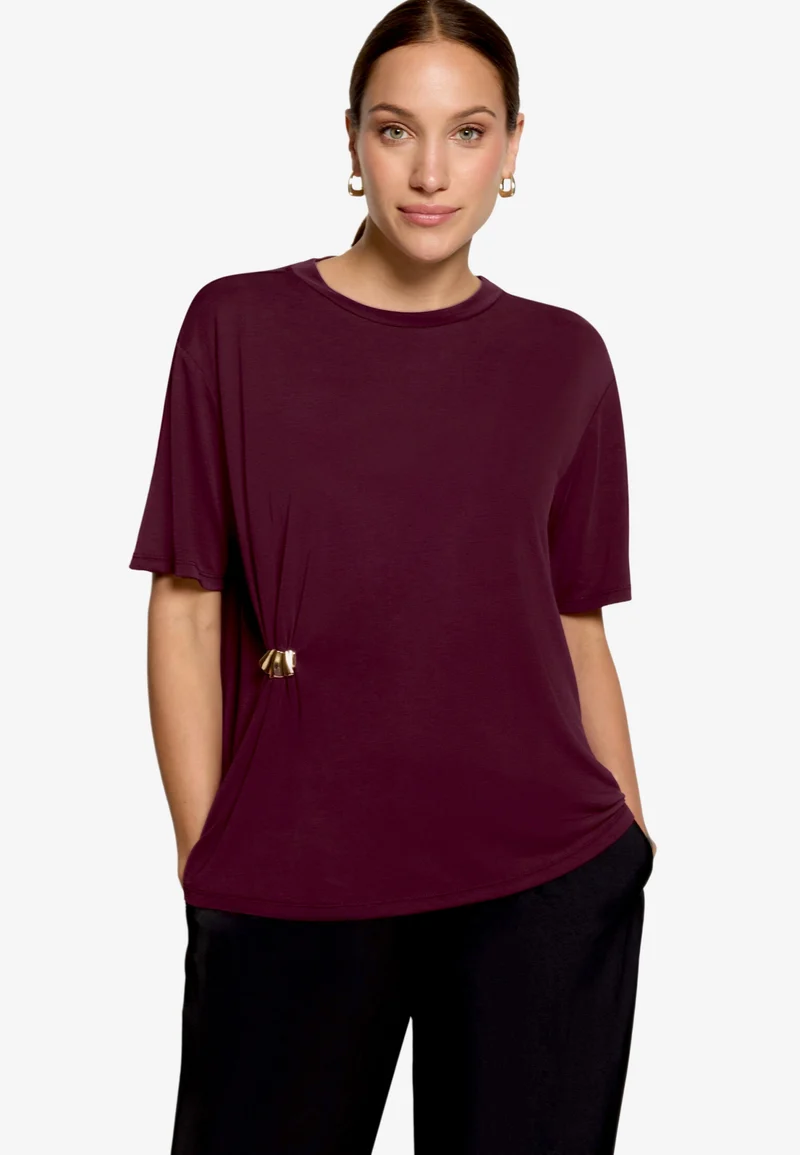 Shirt Kurz 1/2 Arm, Dark Aubergine