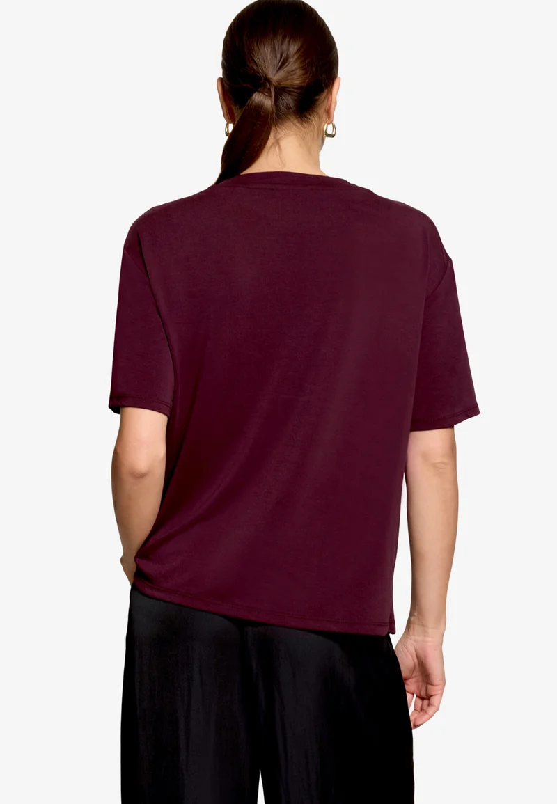 Shirt Kurz 1/2 Arm, Dark Aubergine