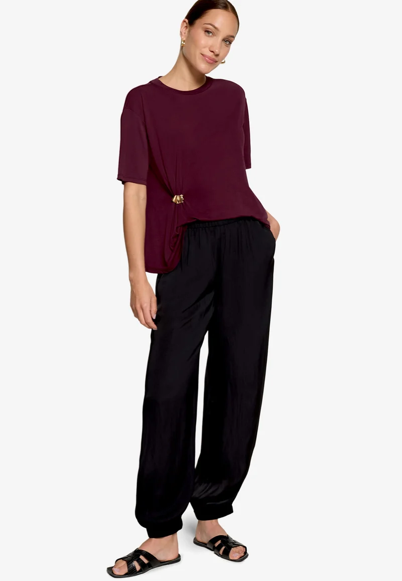 Shirt Kurz 1/2 Arm, Dark Aubergine