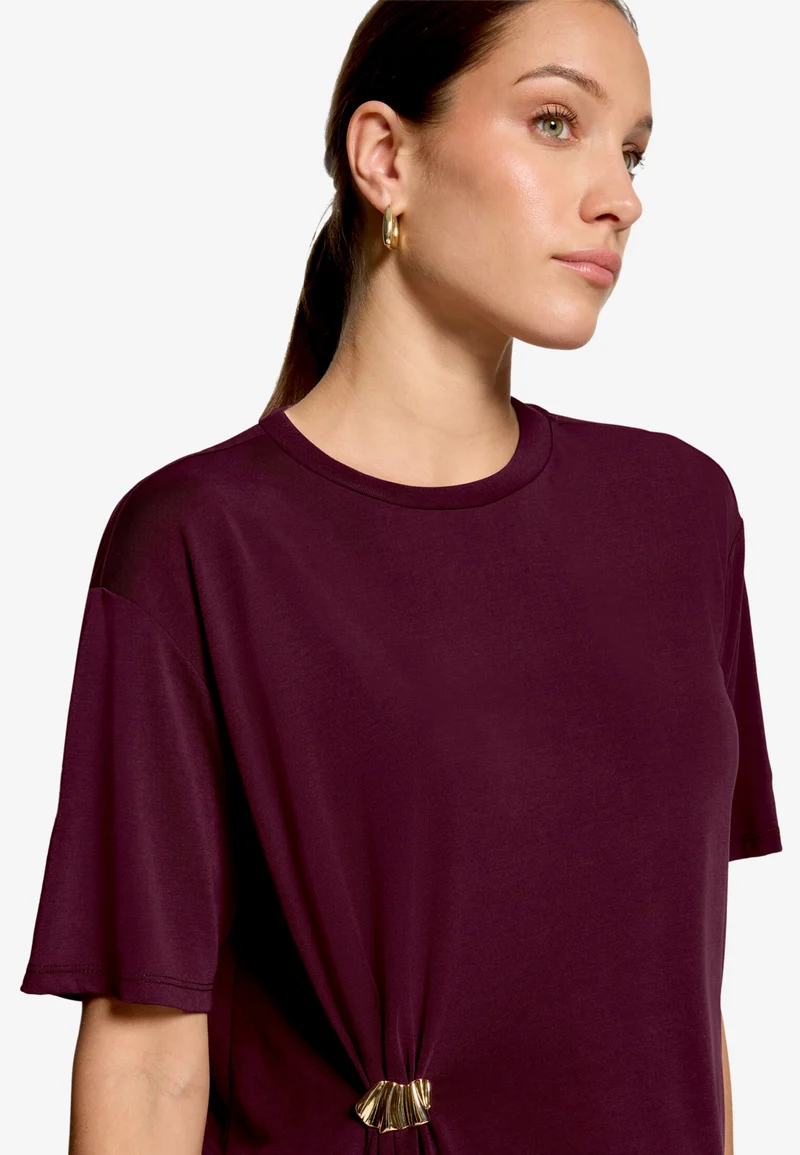 Shirt Kurz 1/2 Arm, Dark Aubergine