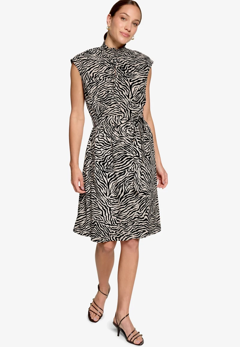 Kleid Kurz ohne Arm, Cream/Black