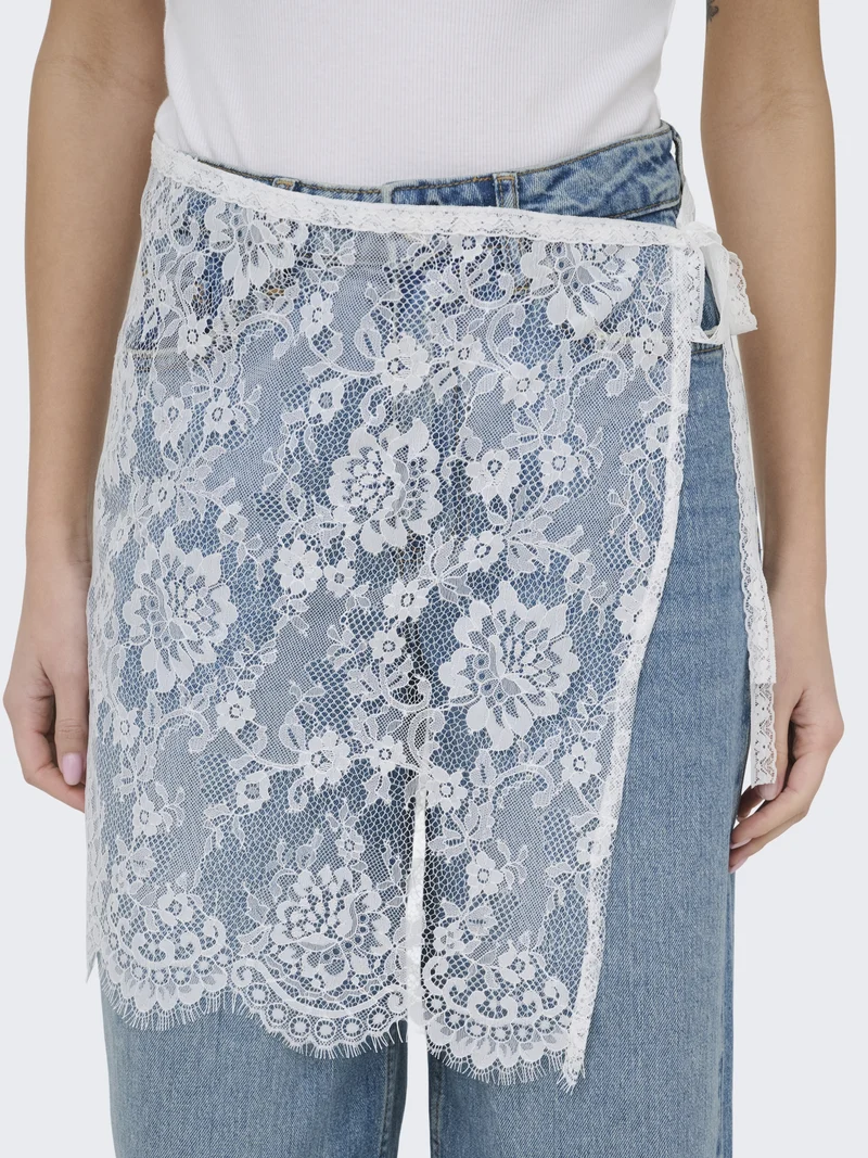 JDYNELA LACE SCARF WVN, White