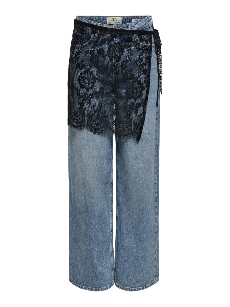 JDYNELA LACE SCARF WVN, Black