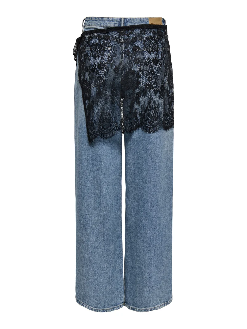 JDYNELA LACE SCARF WVN, Black