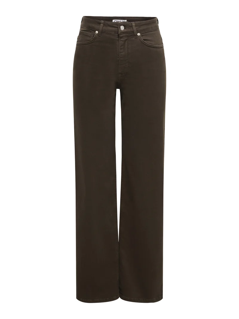 ONLMADISON BLUSH HW WIDE COLOR DNM, Dark Brown Denim