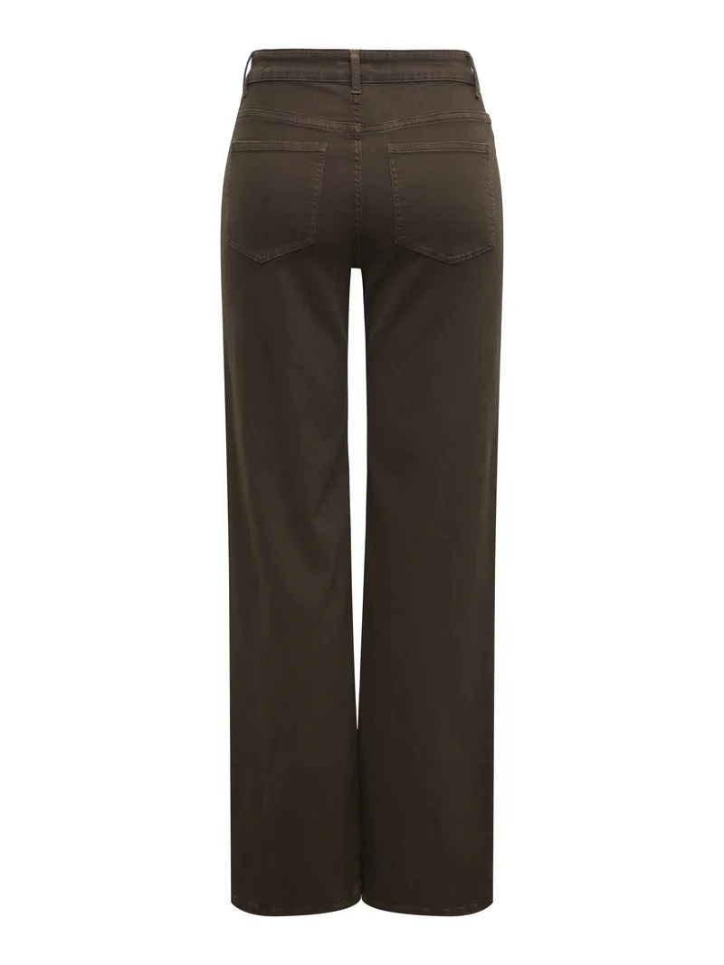 ONLMADISON BLUSH HW WIDE COLOR DNM, Dark Brown Denim