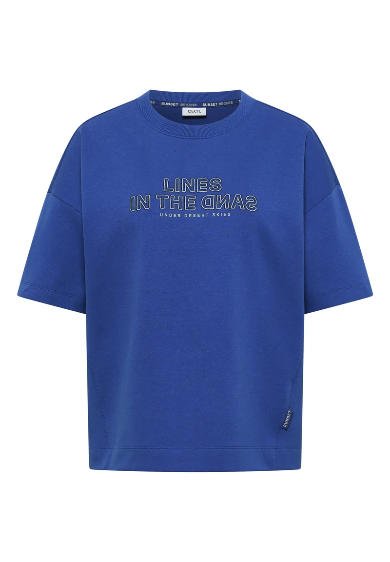 Sweatshirt w. Embroidery, deep river blue
