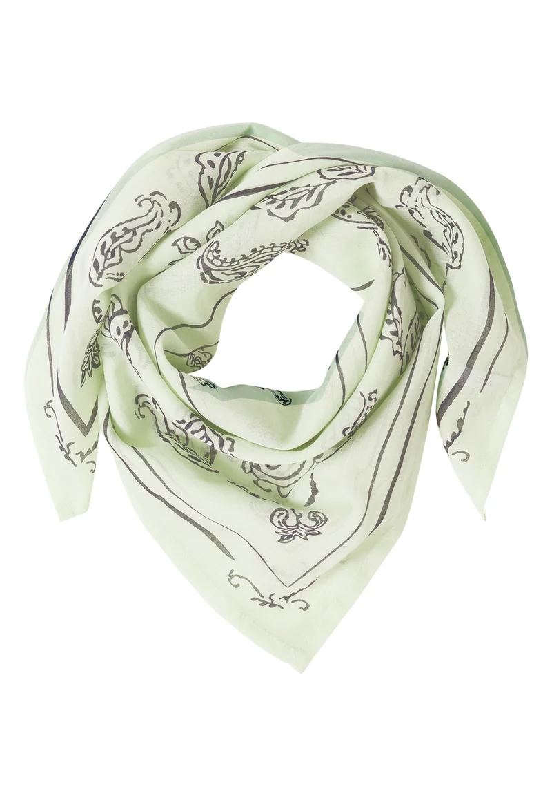 Paisley Print Bandana, raw matcha lime