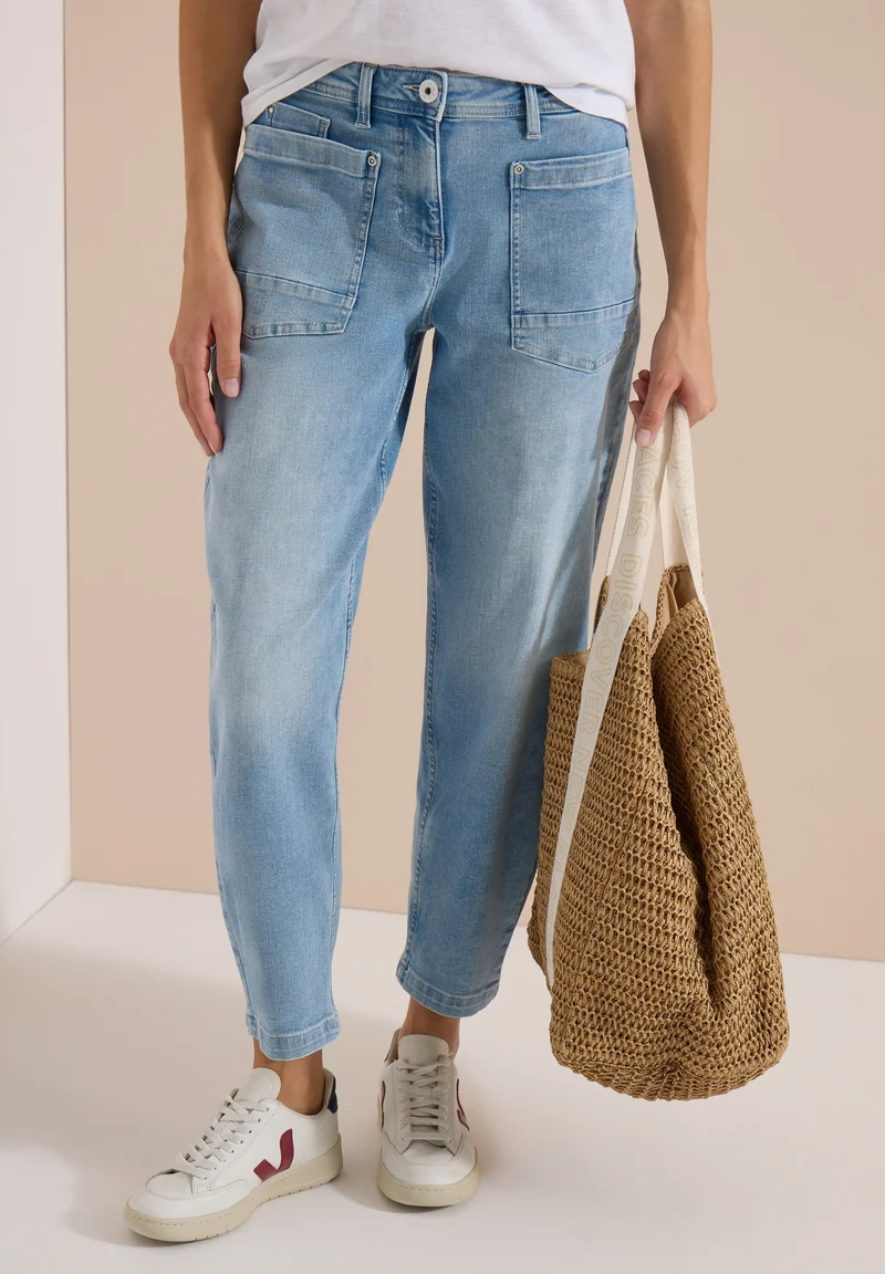 Style TOS Scarlett BARREL Ligh, light blue used wash