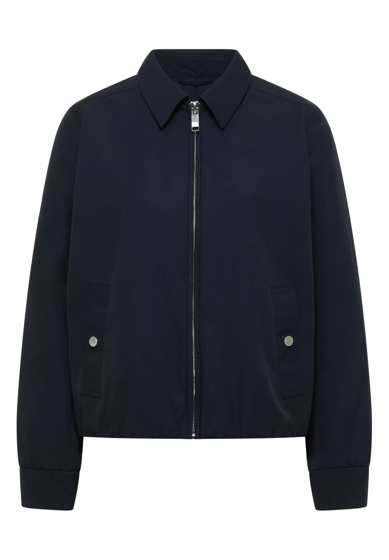 Cotton Blouson with collar, urban dark blue