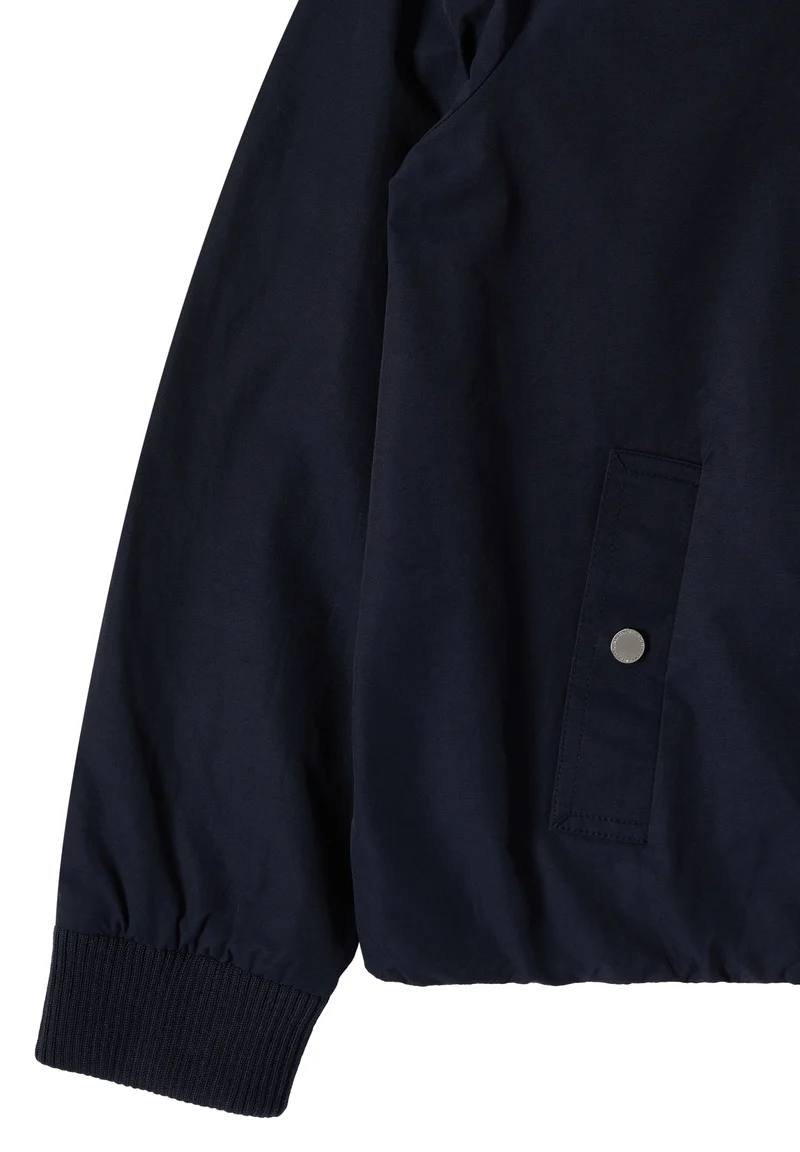 Cotton Blouson with collar, urban dark blue