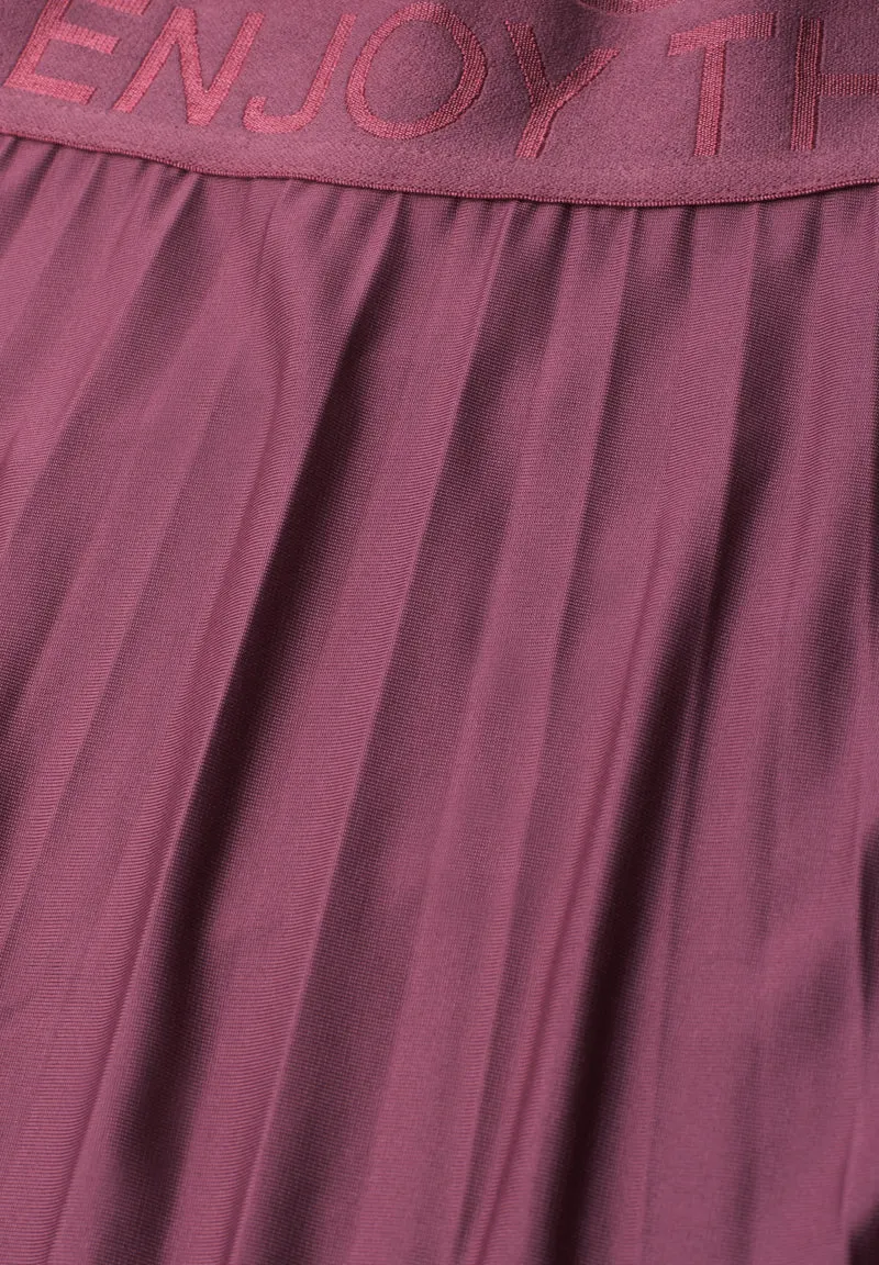 Midi skirt Plissée_solid, dark clouded blush