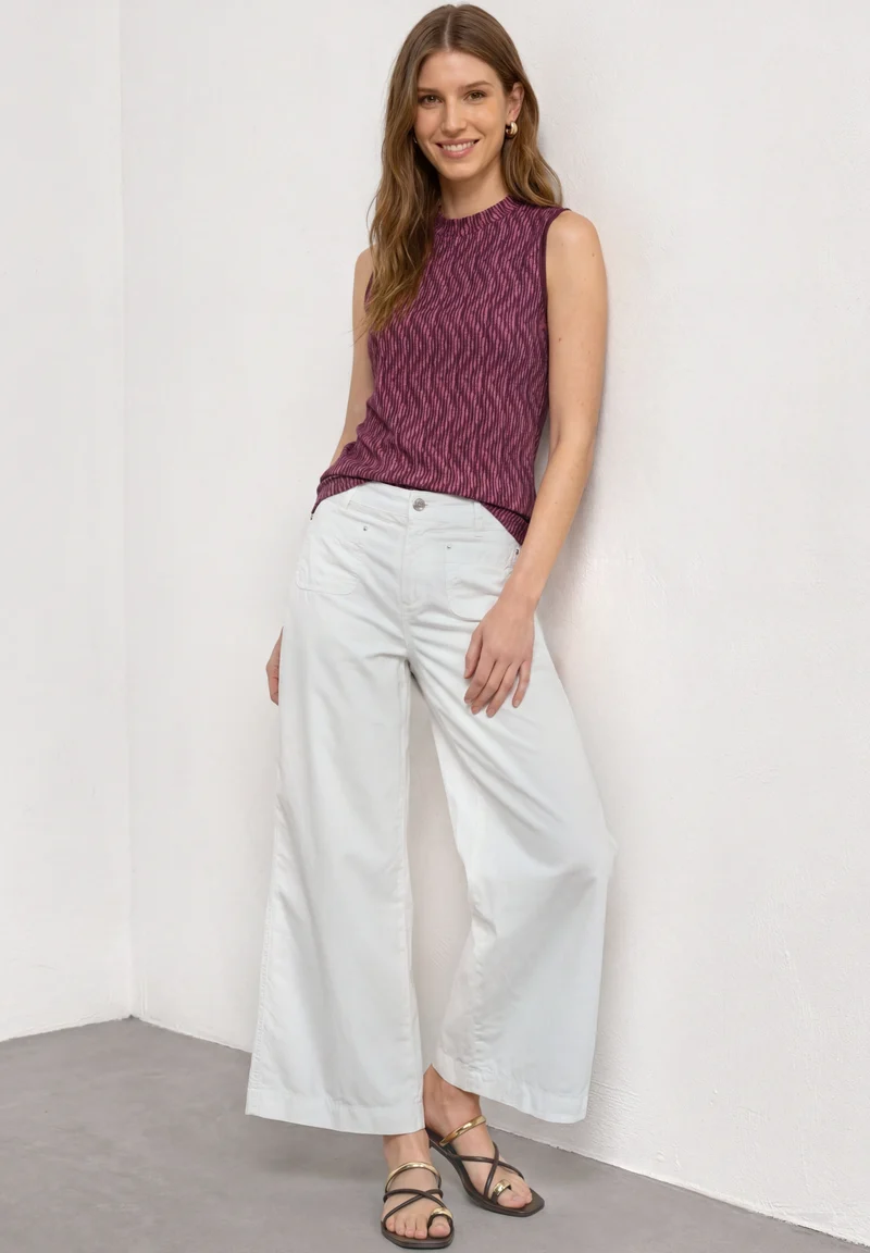 LTD QR printed turtle neck top, blush berry