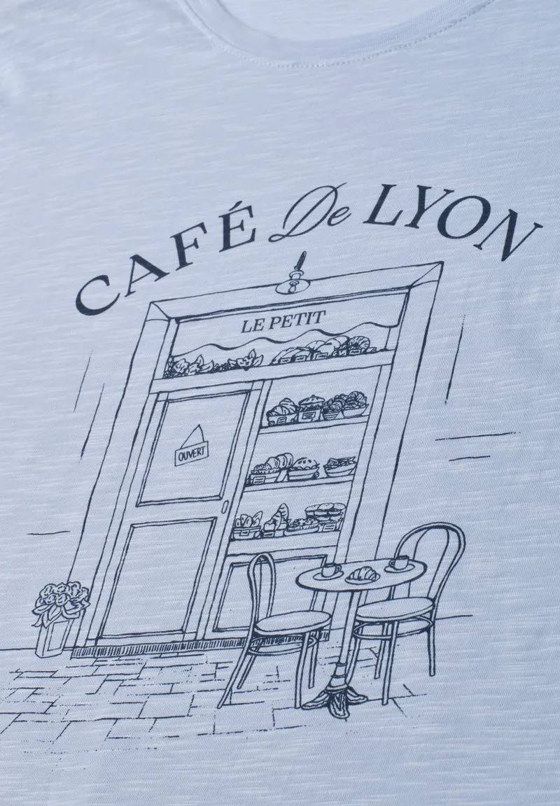 LTD QR shirt w.illustration, whispery blue