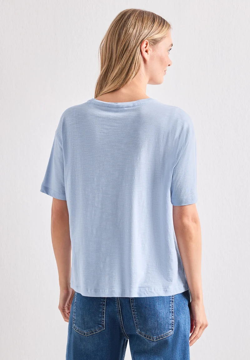 LTD QR shirt w.illustration, whispery blue