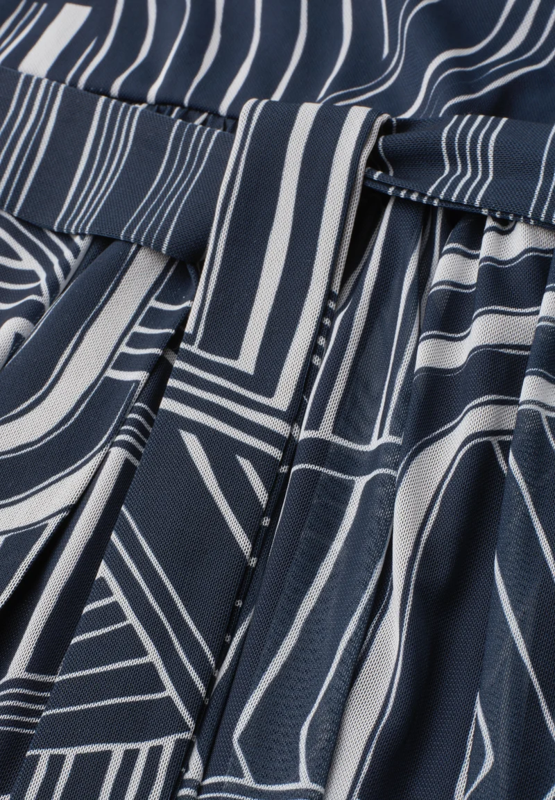Printed Mesh Dress_AOP, darkest blue