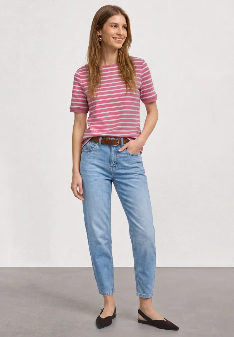 basic yds u-boat shirt, blush berry