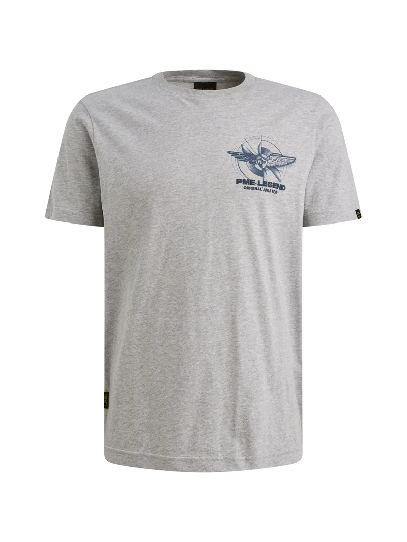 Short sleeve r-neck play single je, Mid Grey Melee