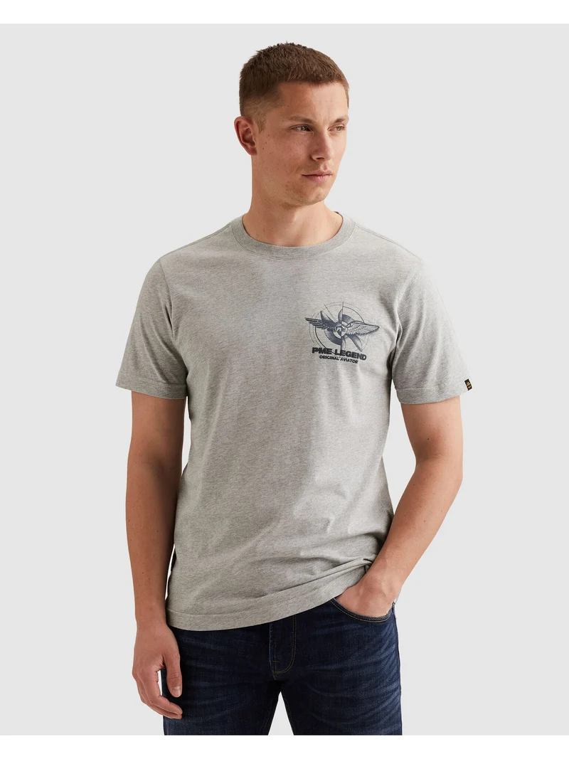 Short sleeve r-neck play single je, Mid Grey Melee