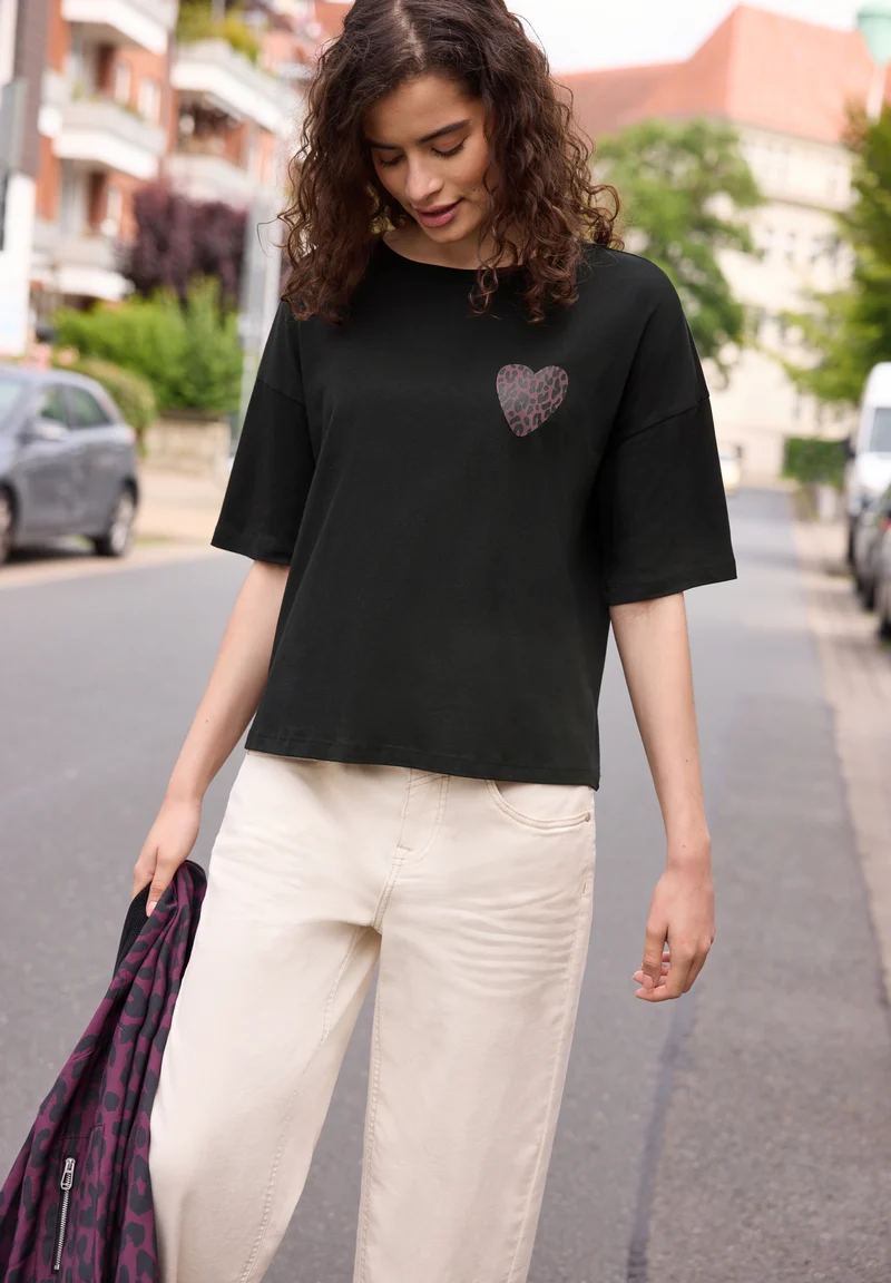 LTD QR Studio_Shirt w.printed, Black