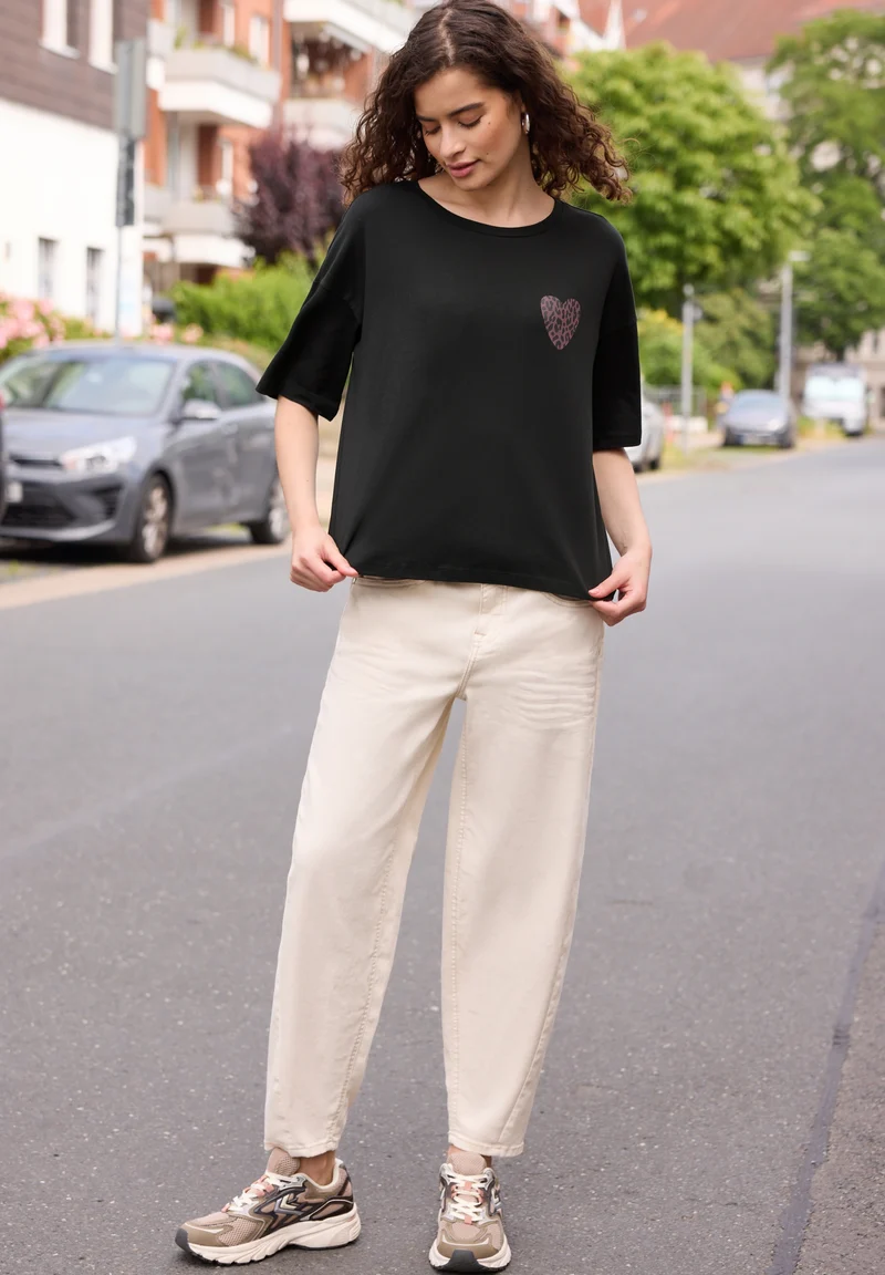 LTD QR Studio_Shirt w.printed, Black