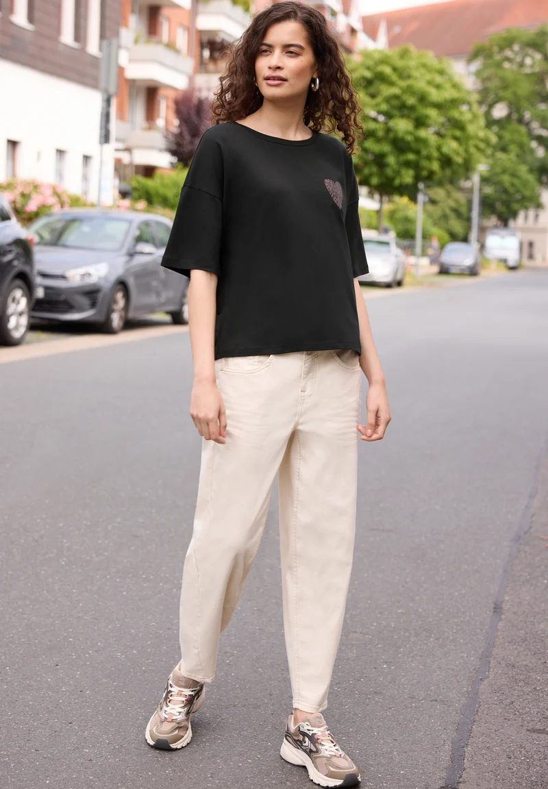 LTD QR Studio_Shirt w.printed, Black