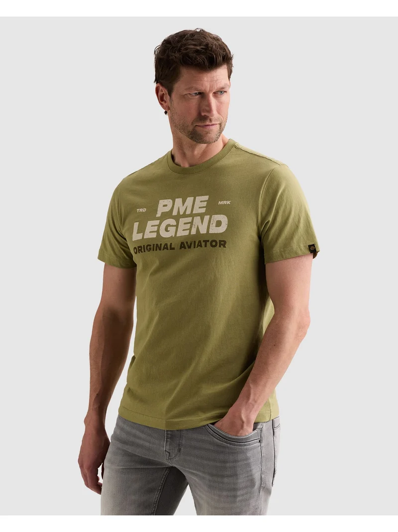 Short sleeve r-neck open end jerse, Mosstone