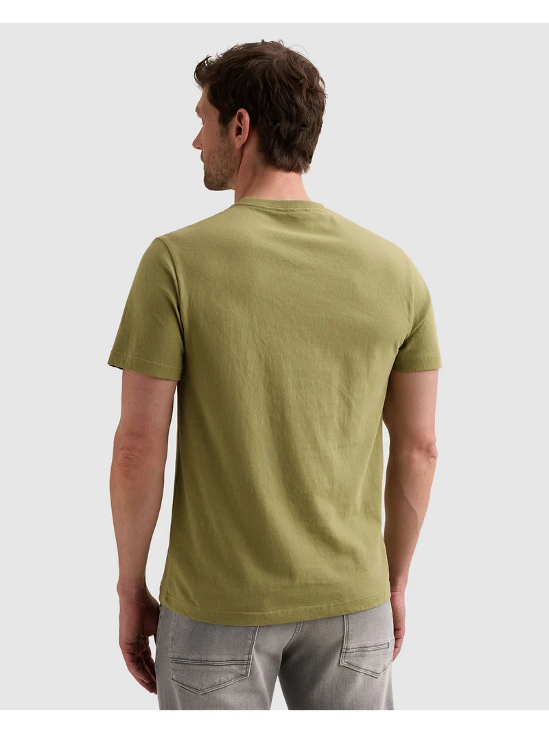Short sleeve r-neck open end jerse, Mosstone