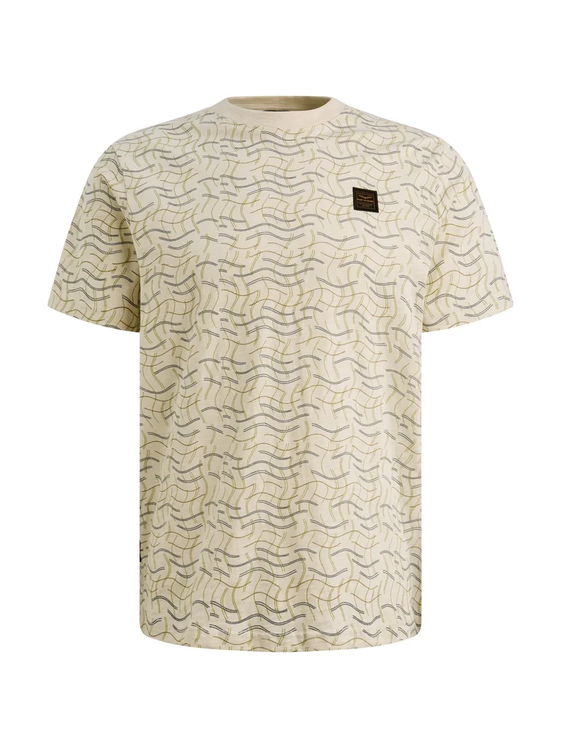Short sleeve r-neck slub jersey ao, Bone White