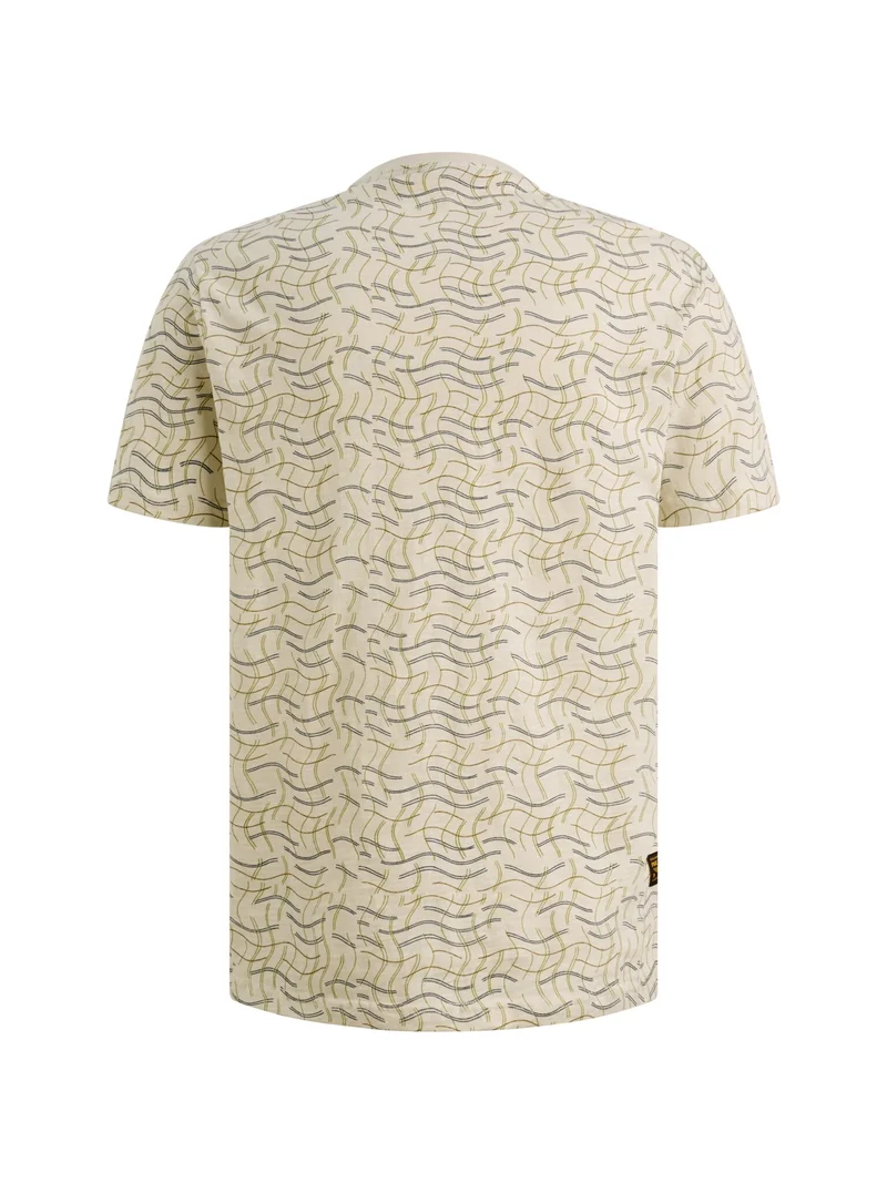 Short sleeve r-neck slub jersey ao, Bone White