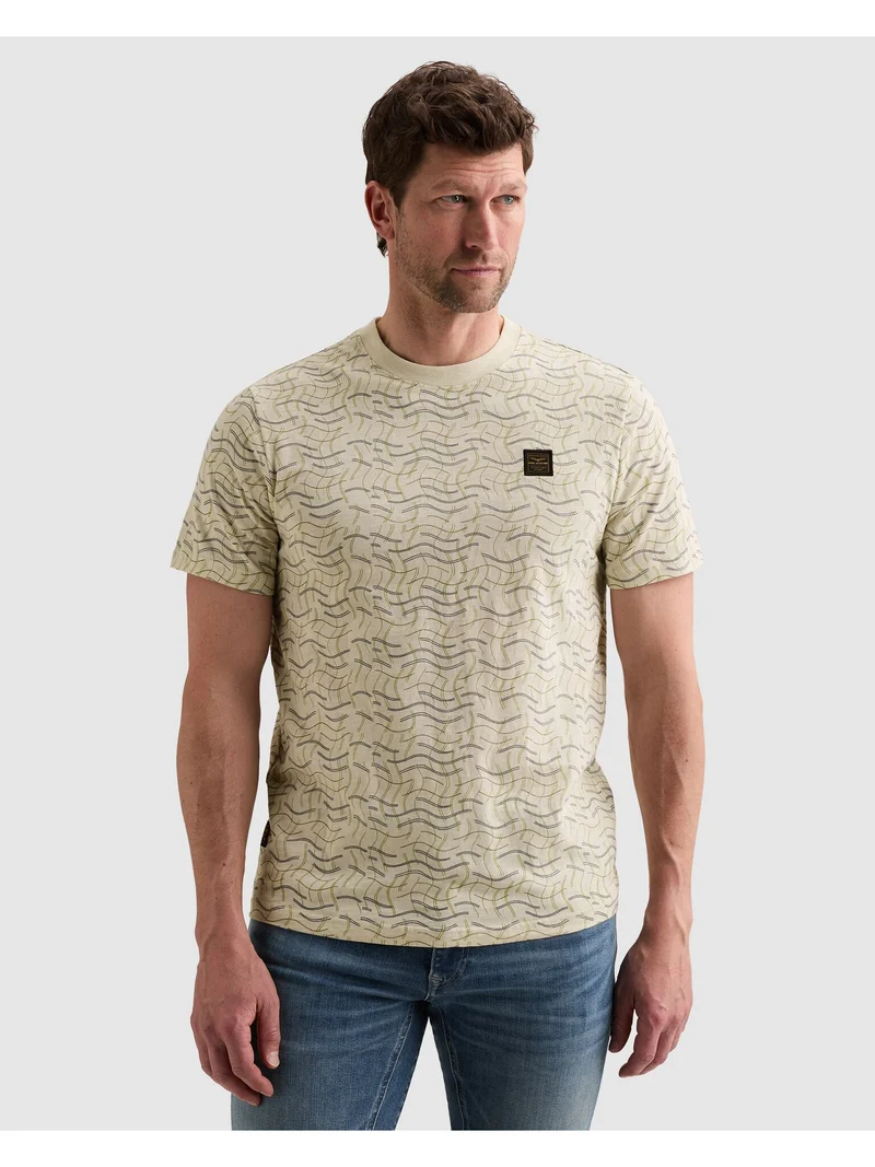 Short sleeve r-neck slub jersey ao, Bone White