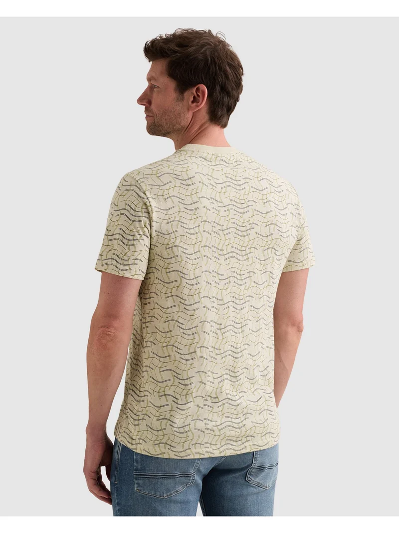 Short sleeve r-neck slub jersey ao, Bone White