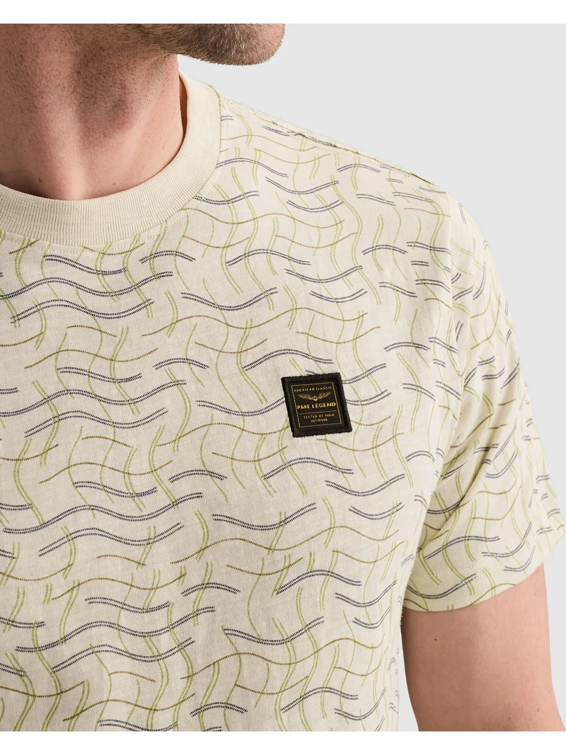 Short sleeve r-neck slub jersey ao, Bone White