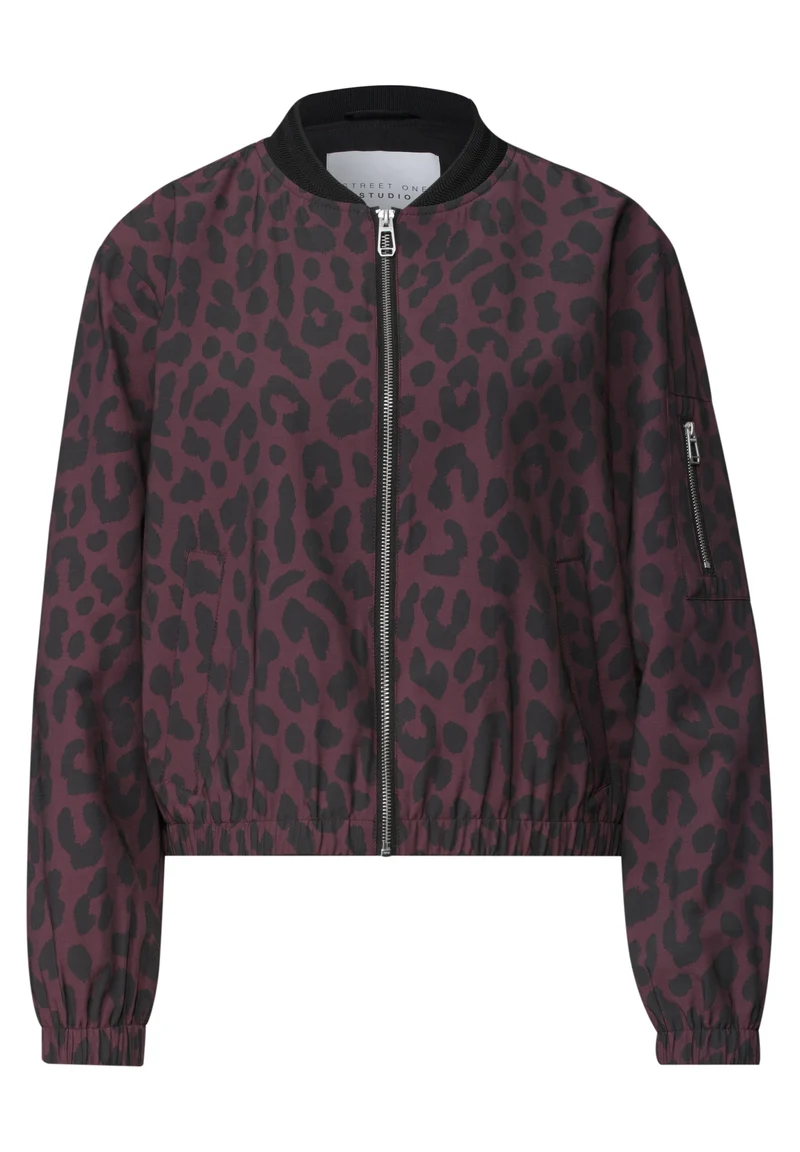Studio Bomber Jkt w. AOP, very berry
