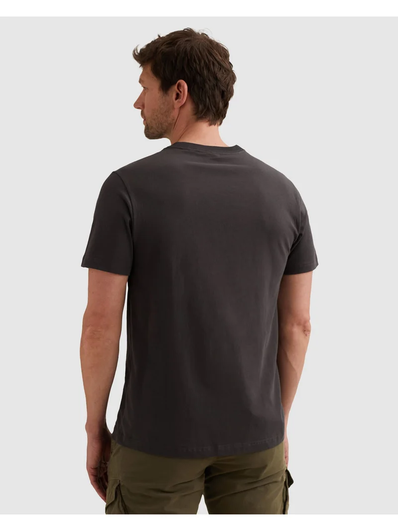 Short sleeve r-neck open end jerse, Obsidian